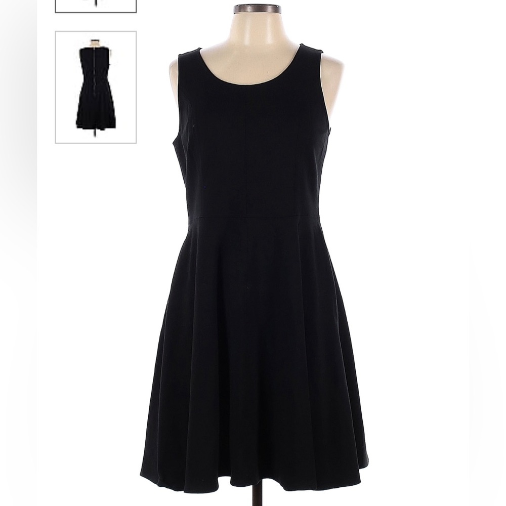 NWT LOFT black casual sleeveless flare dress